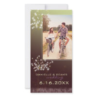 Sunset Dandelion Garden Floral Photo Save the Date Photo Card