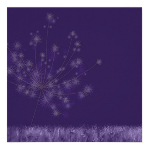 Sunset Dandelion Modern Wedding Couples Shower Invitations