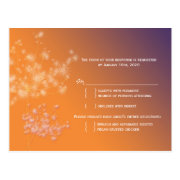 Sunset Dandelions Wedding Response Card (4.25x5.6) Post Cards