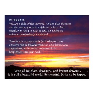Sunset DESIDERATA Posters