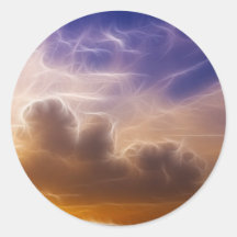 Sunset Fractals Stickers