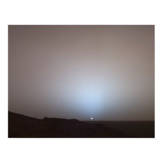 Sunset from Mars Poster