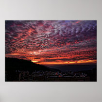 Sunset from Mount Herzl posters
