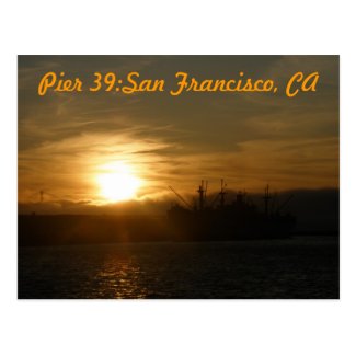 Sunset from Pier 39:San Francisco,CA Postcard
