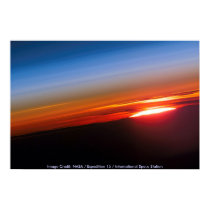 Sunset from the International Space Station posters by moxieann Sunset from the International Space Station posters
