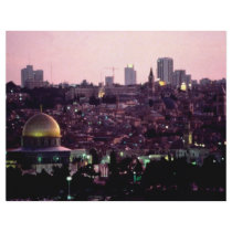 Sunset glow over Old City of Jerusalem, Israel Custom Flyer