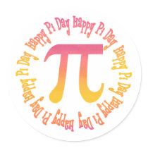 Sunset Gradient Pi Day Gifts and Tees stickers by naturetees Sunset Gradient Pi Day Gifts and Tees stickers