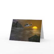 Sunset Helicopter Card by RyanCFI Sunset Helicopter Card