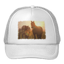 Sunset Horses  Baseball Hat