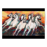 Sunset Horses Card