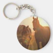 Sunset Horses  Keychain