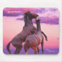 Sunset Horses, Mousepad