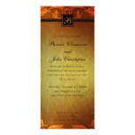 Sunset Hues Fall Wedding Monogram Design Invitation