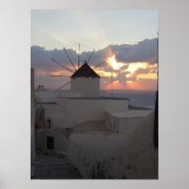 Sunset Ia Santorini posters