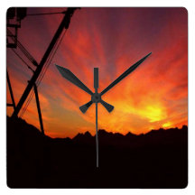Sunset in Alaska Wall Clocks