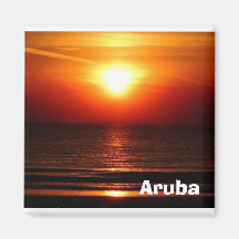 sunset in Aruba Fridge Magnet