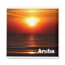sunset in Aruba Fridge Magnet