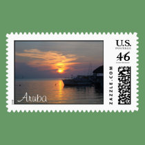 Sunset in Aruba postage by defrias Sunset in Aruba postage