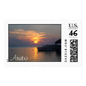 Sunset in Aruba postage