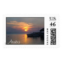 Sunset in Aruba postage