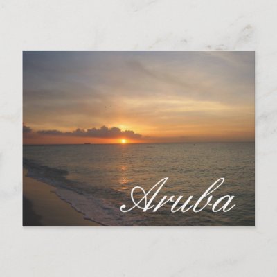 Sunset in Aruba Postcards