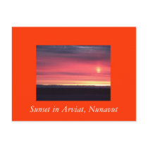 Sunset in Arviat, Nunavut Postcard