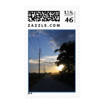 Sunset in August postage