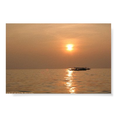 Sunset in Cambodia Print by oviosu