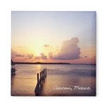 Sunset in Cancun Fridge Magnet