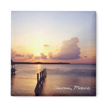 Sunset in Cancun magnets by LenPhoto Sunset in Cancun magnets