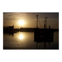 SUNSET in Cardiff Bay posters