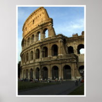 Sunset in Coliseum, Rome Poster