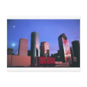 Sunset in Downtown Houston postcards