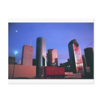 Sunset in Downtown Houston postcards