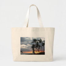 Sunset in Hawaii Tote Bags