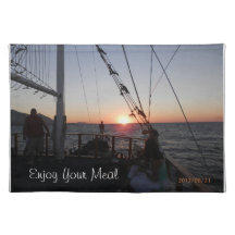 Sunset In Northern Cyprus Place Mats