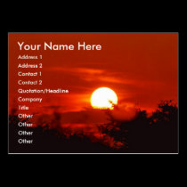 Sunset in paradise business cards