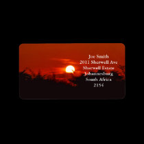Sunset in paradise labels
