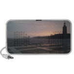 Sunset in Rain Over Stockholm City Hall Speakers