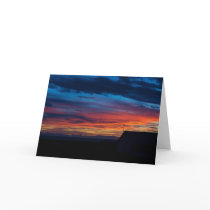 Sunset in Reykjanes town cards