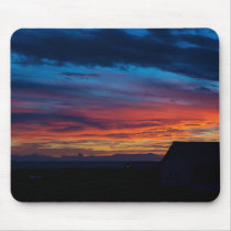 Sunset in Reykjanes town mousepads