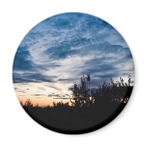 Sunset in Reykjavík magnets
