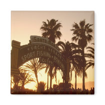Sunset in Santa Monica Magnet by TravelPhotos Sunset in Santa Monica Magnet