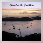 Sunset in the Caribbean Poster