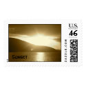 sunset in the caribbean stamp