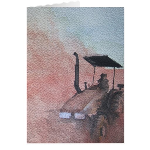 Sunset in the Field Greeting Card