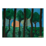 Sunset in the Park Poster posters