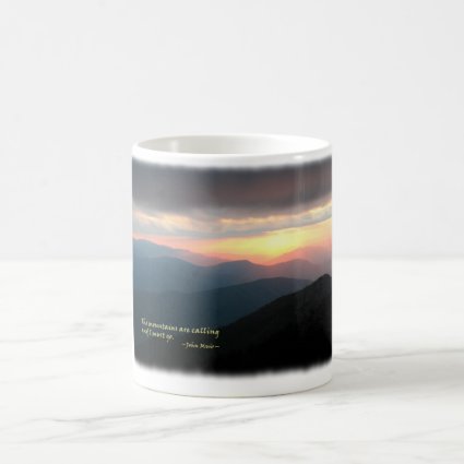 Sunset in the Smokies: Mtns are calling / Muir Coffee Mugs