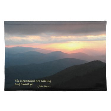 Sunset in the Smokies: Mtns are calling / Muir Placemats