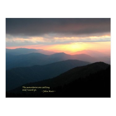Sunset in the Smokies: Mtns are calling / Muir Post Cards